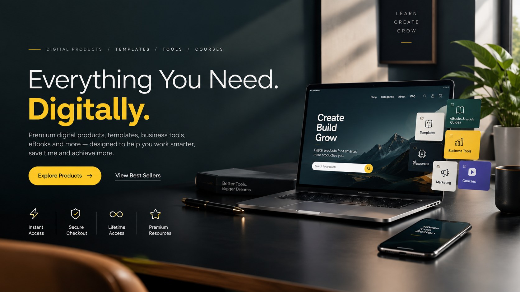 AQVANI — Everything You Need. Digitally. (Dark)