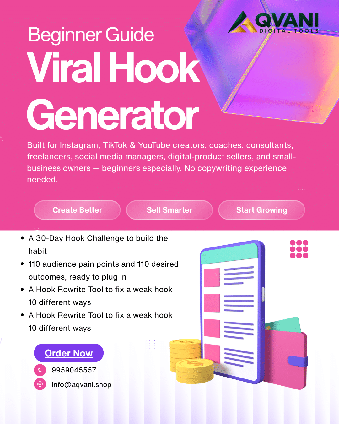 Viral Hook Generator — Turn Any Topic Into Hundreds of Scroll-Stopping Hook Ideas