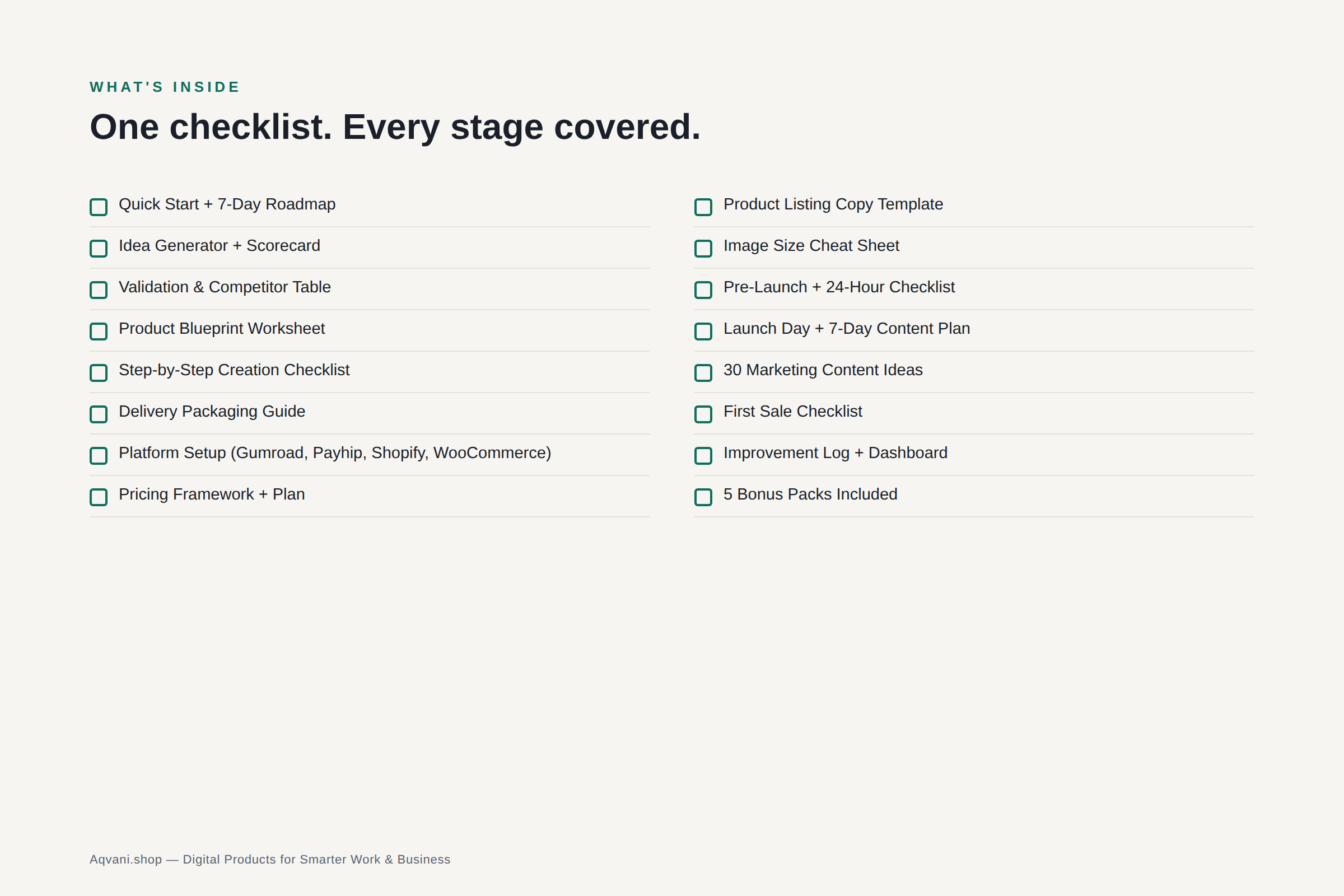 Launch Your First Digital Product — The Step-by-Step Action Checklist - Image 6